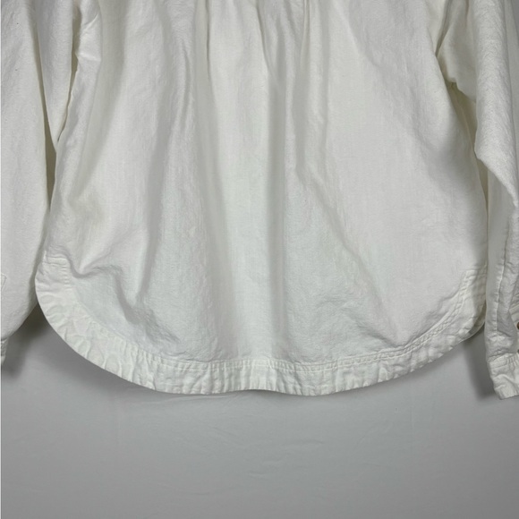 NWOT Anthropologie Pilcro White Linen Oxford Blouse- L - Picture 12 of 14